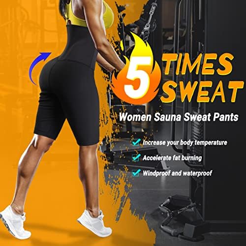 Sauna Sweats Sweat for Women, shorts de treinador de cintura Leggings, Alta Thermo Thermos Compacho Slimming Sujact Perda