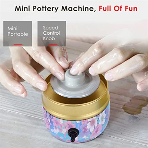 Kaorou Mini Pottery Wheel Machine Mini Pottery Machine Máquina elétrica Roda de cerâmica Diy Ferramentas de argila de