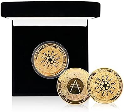 Genérico Bitcoin Dogecoin 24K Gold Bated Cryptocurrency Comemoration Coin Collection com estojo de luxo)