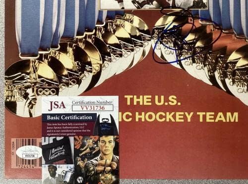 Al Michaels assinado foto 11x14 Milagre de hóquei no Ice 1980 Autograph JSA - fotos autografadas da NFL
