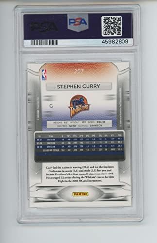2009-10 Panini Prestige #207 Stephen Curry Rookie RC Steph Stef NBA GEM MT PSA 10 Cartão de basquete graduado