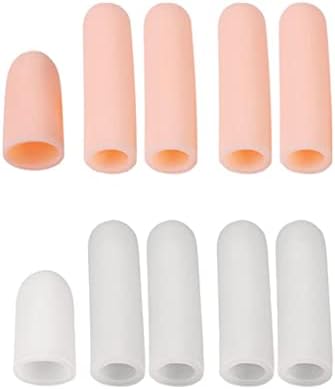 Protetores de dedo de silicone de 10 peças de 10 peças, as pontas dos dedos cobrem as tampas dos dedos para rachaduras e