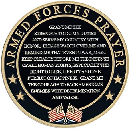 Usmc Oração Coin - Marine Corps Valor USMC Challenge Coin - Oficialmente licenciado - Presente da USMC