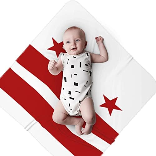 Bandeira de Washington D.C. Clante de bebê recebendo cobertor para o envoltório de capa de swaddle recém -nascido infantil