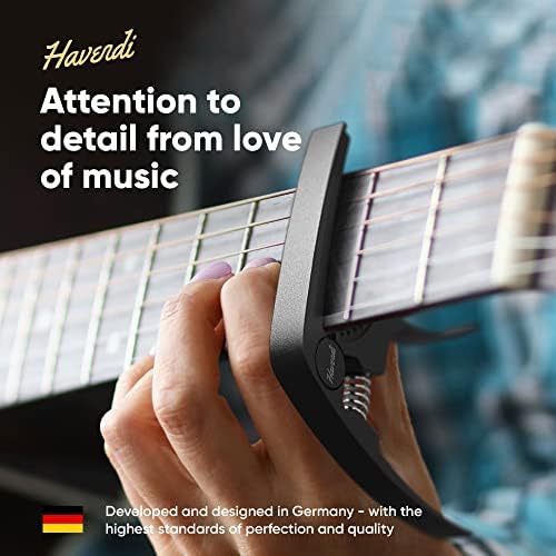 Capo Havendi® para guitarra + 3 escolhas | Fácil de usar | Capo para guitarra - violão, guitarra clássica, guitarra elétrica e