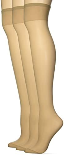 Berkshire Women's Plus 3-Pack Size Size Day Sheer Knee High With Toe reforçado