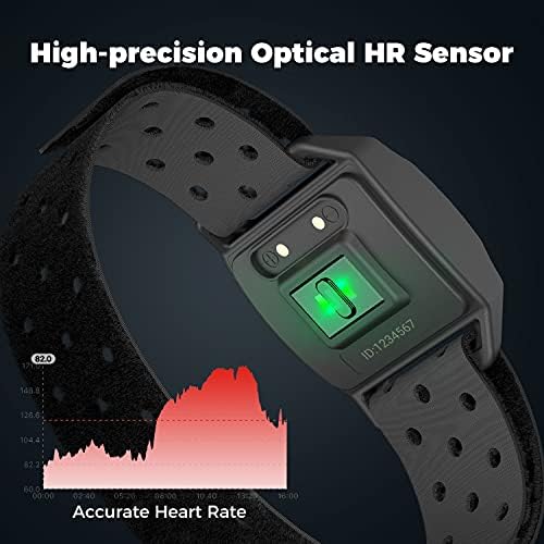 Coospo Bluetooth Freqüência cardíaca Monitore a braçadeira de braçadeira+ monitor de frequência cardíaca sensor recarregável