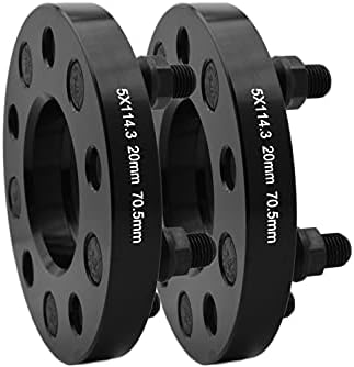 2 PC Novo modelo Black Hub Centric Wheel Spacers Adaptadores de 20 mm de espessura 3/4 com parafuso de inclinação de rosca