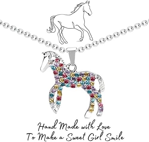 Colar de cavalos de garotas eclipse da lua, presentes de cavalo, jóias para meninas, filha, mulheres, pingentes para amantes