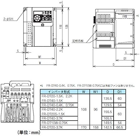 Mitsubishi Electric FR-D740-2.2K Inverter NN