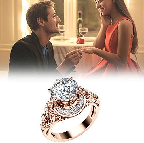 Dbylxmn requintado requintado com comemorar o anel mulheres noivado Jóias de casamento acessórios de presente anéis ajustáveis