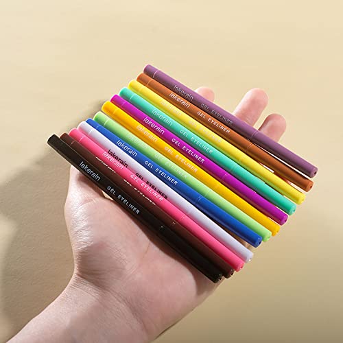 Eyeliner lápis de gel colorido Profissional fosco acabamento altamente pigmento caneta de revestimento de olhos à prova d'água