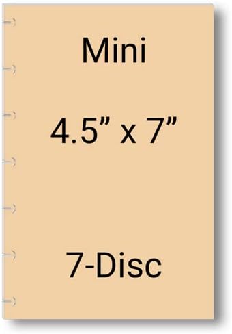 2023 Reabastecimento mensal do calendário para 7 mini planejadores de disco, inserções mensais de folhas soltas, 12 meses de 7-disco planejador, 4,6 ”x7” tamanho calendário mensal 7-ring, reabastece o minimalista