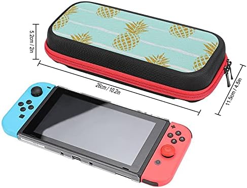 Summer Gold Gold Pineapple Impresso Caso Sagão de caixa para Switch Lite & Acessórios Travel Portable Portátil