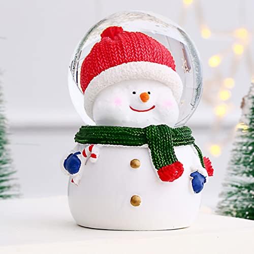 Christmas Crystal Ball, resina iluminada com decoração de globo de bateria de bateria de bateria abastecida para decoração doméstica