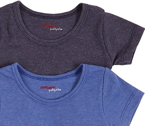 T -shirt de manga longa - 2 pacote - camiseta superior cor sólida - camisas infantis e crianças - aconchegante e