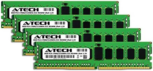 A -Tech 32GB Kit Memory RAM para HP Z440 Estação de trabalho - DDR4 2133MHz PC4-17000 ECC Registrado RDimm 1RX4 1.2V - Servidor