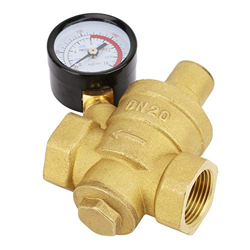 DN20 Água de latão ajustável, regulador de pressão de pressão de pressão de pressão de água com medidor de medidor de medidores