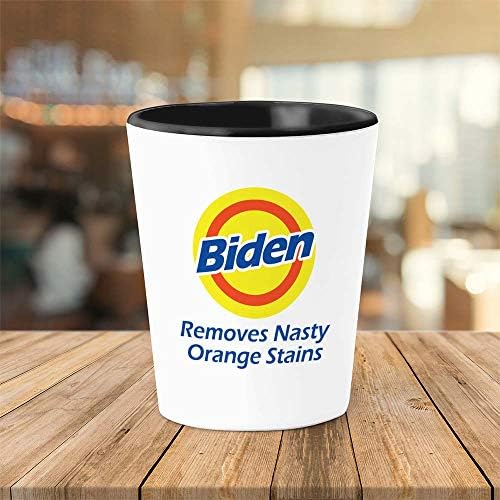 Bubble abraça Biden Shot Glass 1,5oz - Biden remove manchas de laranja desagradáveis ​​- Harris Democrat TRMP EUA Presidente Anti Anti Anti