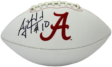 AJ McCarron assinou o Alabama Crimson Tide Bordado Logo Football - Bolsas de futebol universitário autografadas