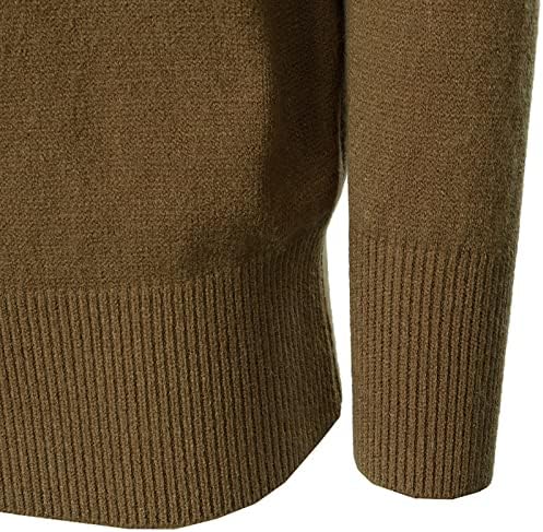 Men Solid Color Turtleneck Sweater Vintage Casual Athletic Pullover Sweatshirt Slim Fashion Breathable Cotton Top