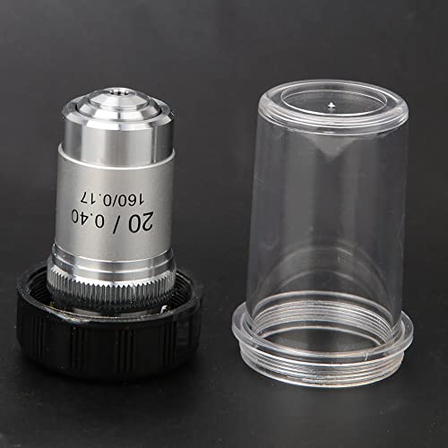 Lente de objeto de microscópio, lente de objetiva ajustável compacta todo aço para microscópios biológicos