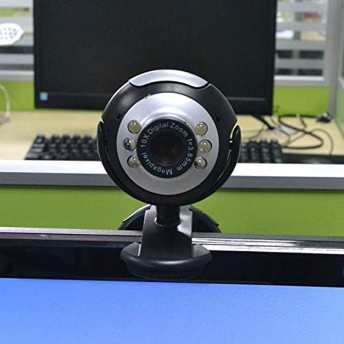 Câmera de computador 480p 6 LED HD Webcam Cameras HD Webcam Camera Webcam com microfone para computadores PC para laptop Desktop USB 2.0 50,0m