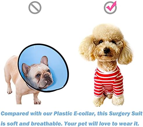Camisa pós -cirurgia de traje de recuperação de cachorro para filhote de cachorro, cobertura completa do cachorro de