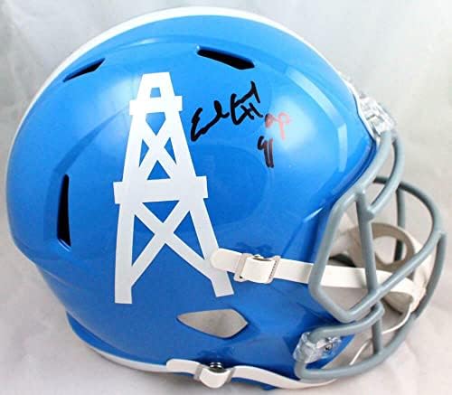 Earl Campbell autografou o Houston Oilers 60-62 TB Capacete de velocidade com Hof-Jsa W-Capacetes NFL autografados