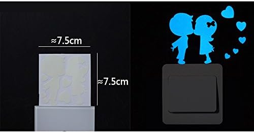 Adesivos de parede wocachi decalques fofos de desenho animado adesivo luminoso adesivo fluorescente adesivo de parede removível