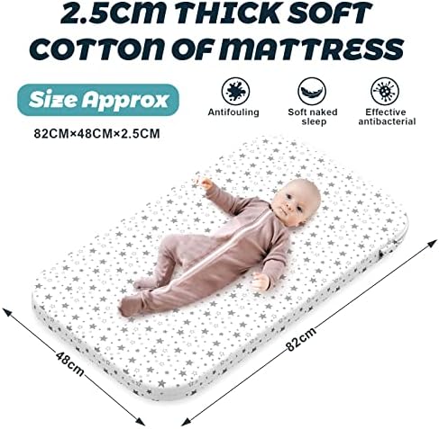 Vancle Baby Bassinet Berço de cabeceira para dormir bebê, berço portátil de malha com rodas e colchão confortável, cama de bebê ajustável