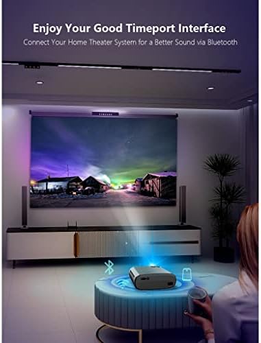 N/A V50 PORTATE 5G WIFI Projector Mini Smart Real 1080p Full Movie Proyector 200 '' LED de tela grande Bluetooth Projecores