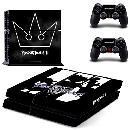 Jogo The Sora Kingdom Role-Playing PS4 ou PS5 Skin Stick Hearts para PlayStation 4 ou 5 Console e 2 Controllers Decal Vinil V10207