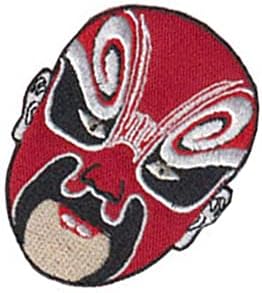 Compatível com a maquiagem facial chinesa em óperas patch apliques bordados ferro em costura no emblema para esporte