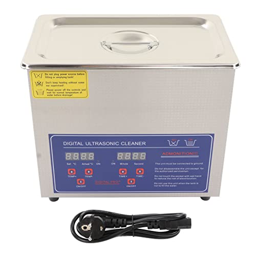 Máquina de limpeza ultrassônica Limpador ultrassônico de 120W de alumínio aço inoxidável anti -deslizamento 40kHz Ferramenta