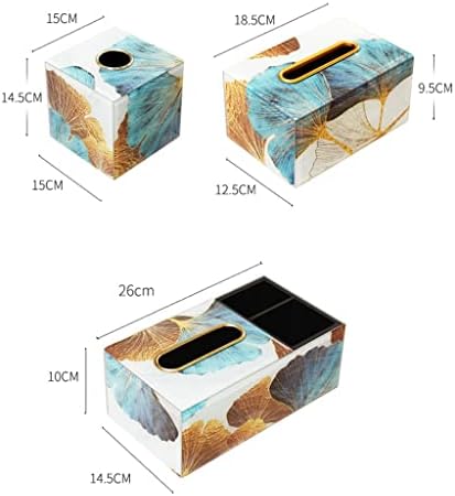 N/A Caixa de lenço de lençol de papel Caixa de papel doméstico Caixa de café moderna Caixa de armazenamento de controle remoto multifuncional
