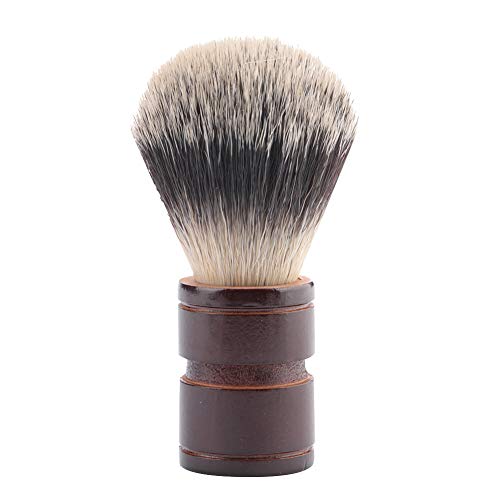 Pincel de barba, feita de madeira + nylon pincel de barba Ferramenta de limpeza de barba