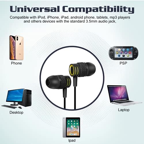 Urbanx R2 com fio fones de ouvido com microfone para Motorola Moto G Stylus 5g com cordão sem emaranhado, fones de ouvido