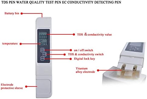 Sawqf Portátil Digital 3 em 1 TDS/EC/Temp Medidor de Aquário Aquário Qualidade de Pureza Pureza Testador de caneta Filtro de caneta Medição