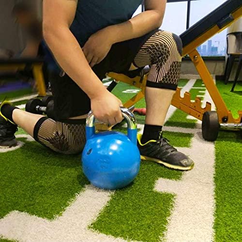 Colera de joelho de cobre -Copper Knee Sleeve Compression para esportes, treino, alívio da dor da artrite e suporte -Single