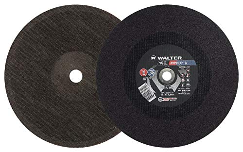 Walter 10A163 Ripcut Cutff Wheel [Pacote de 10]-16 pol. Roda de corte abrasiva para aço-A-24-RIP Grit Abrasive para máquinas estacionárias de corte