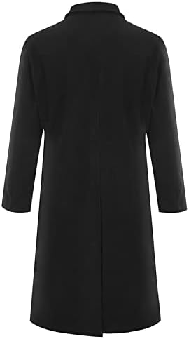 Masculino inverno casacos de estilo britânico de estilo britânico Long Long Long Long Modyable Warl Wood sobretudo jaquetas