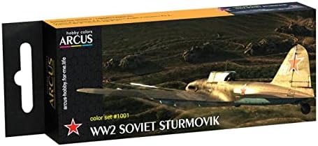 ARCUS 1001 Pintas de esmalte Conjunto WW2 Soviético Sturmovik 6 cores no conjunto