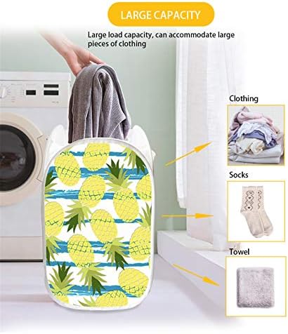 Fusurire Boston Terrier Imprimir cesto pop-up, cesta de lavanderia portátil para armazenamento de roupas sujas dobráveis ​​para