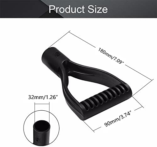 MROMOX Shovel D Grip Grip, diâmetro interno de 1-1/4