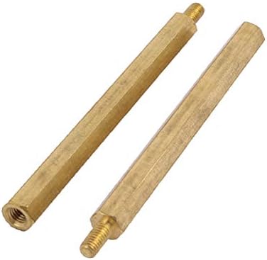 X-dree m3x50 + 6mm de 6 mm/machos com rosca de bronze pilar de pilar de pilar de pilar de pilar porca 20pcs (m3x50 + 6mm de 6mm