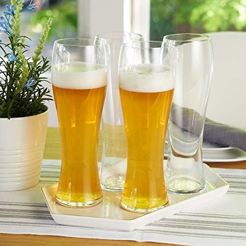 Espiegelau Beer Classics Hefeweizen Glasses, conjunto de 4, cristal sem chumbo, copos de cerveja modernos, lava-louças