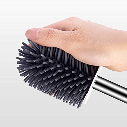 Pincel de escova de vaso sanitário pincel de silicone de limpeza da cabeça da ferramenta de limpeza de piso doméstico para
