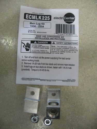 Siemens ECMLK225 LUG, Sub Feed 150-225a, cor