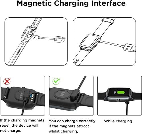 Compatível com o carregador MorePro HM08, Lamshaw Magnetic USB Carregando Cabão Cabo de carregamento compatível com
